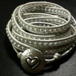 Bridal Pearl Leather Wrap Bracelet, All Sizes, All..
