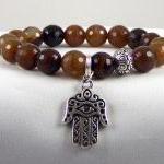 Autumn Agate Enegry Bracelet With Spiritual Charm..