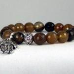 Autumn Agate Enegry Bracelet With Spiritual Charm..