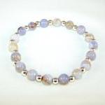 Protective Blue Lace Agate Energy Bracelet With..