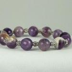 Powerful Agate Gemstones With Pewter Accent Beads,..